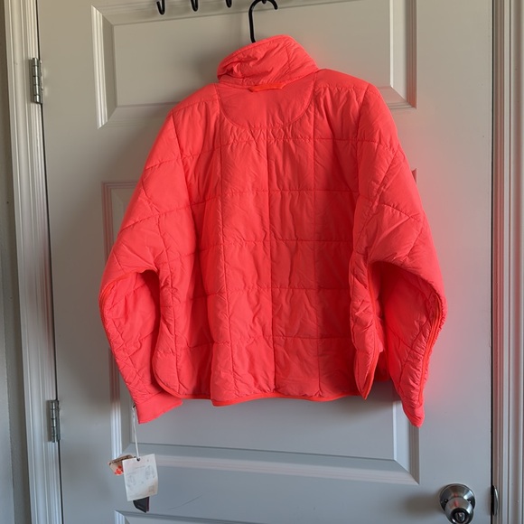 Free People Pippa Puffer Jacket - Neon Coral - Picture 13 of 13